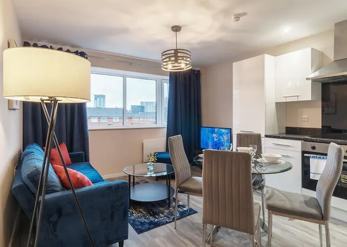 Contemporary 1 Bed Manchester Flat - Sleeps 3